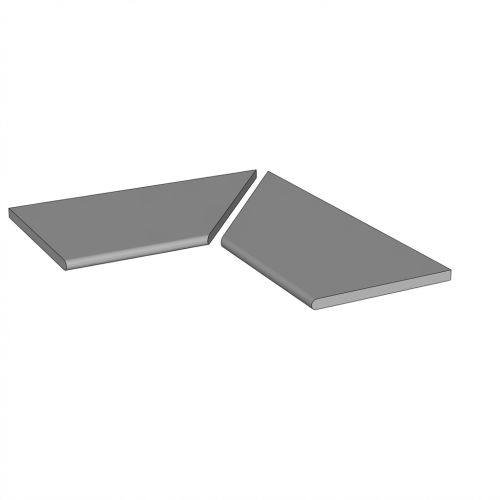 Margelles d'angle droit 90° piscine Lindos 30x120 cm (2 pièces)