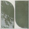 Carrelage sol et mur effet carreaux de cimentÉpoca décor vert sombre 20x20 cm