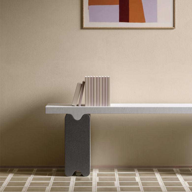 Carrelage sol et mur effet carreaux de cimentÉpoca décor taupe 20x20 cm