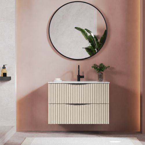Meuble Manoa blanc biscuit 90 cm