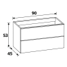 Meuble Brooklyn Noyer 90 cm