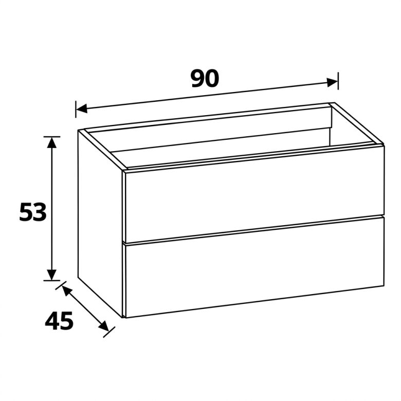 Meuble Brooklyn Blanc 90 cm