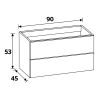 Meuble Brooklyn Blanc 90 cm