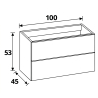 Meuble Brooklyn Noyer 100 cm