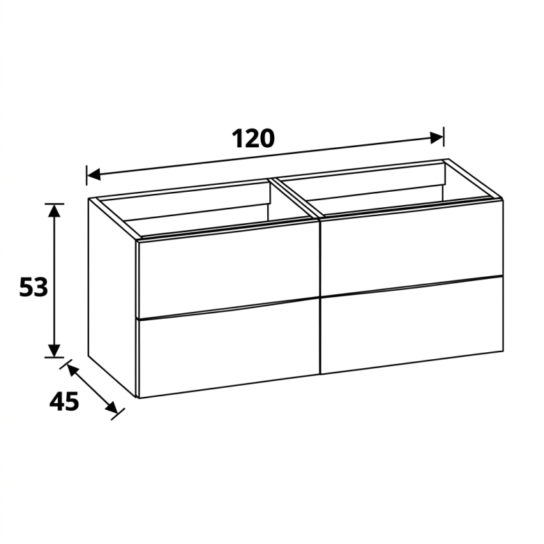 Meuble Brooklyn Noyer 120 cm