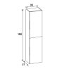 Colonne simple Brooklyn Noyer