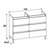 Meuble Oslo blanc 120 cm