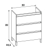 Meuble Oslo blanc 60 cm
