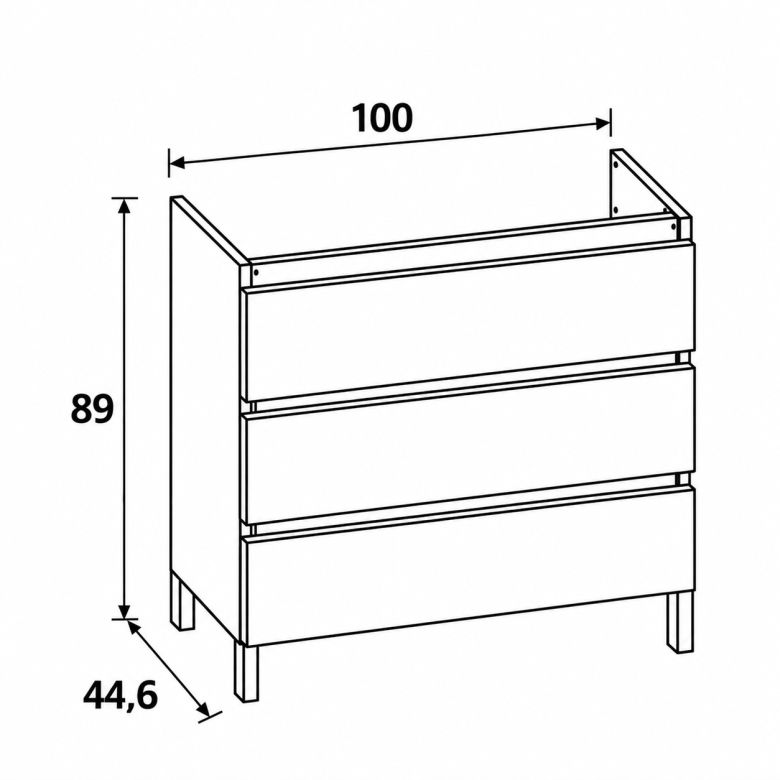 Meuble Oslo chêne 100 cm