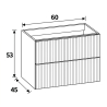 Meuble Manoa blanc biscuit 60 cm