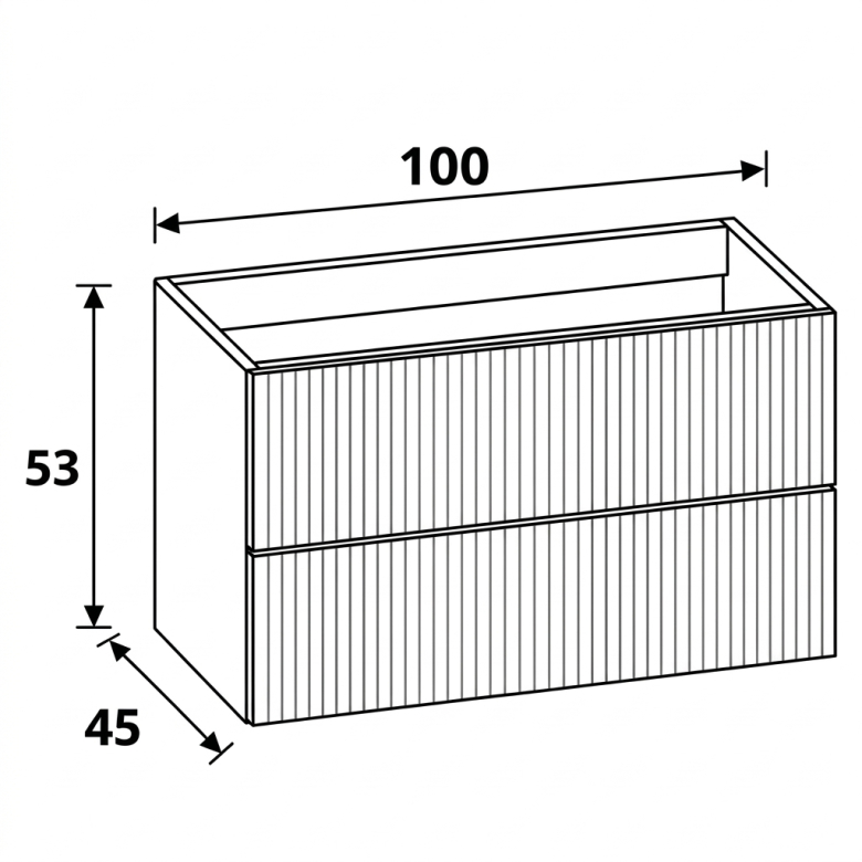 Meuble Manoa blanc biscuit 100 cm
