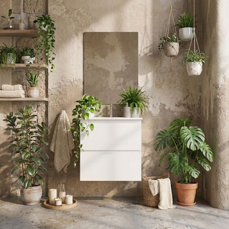 Meuble SoHo blanc 70 cm