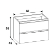 Meuble SoHo blanc 60 cm