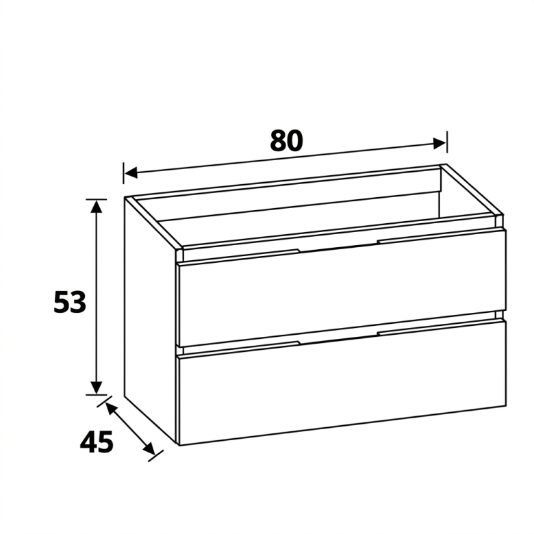 Meuble SoHo blanc 80 cm