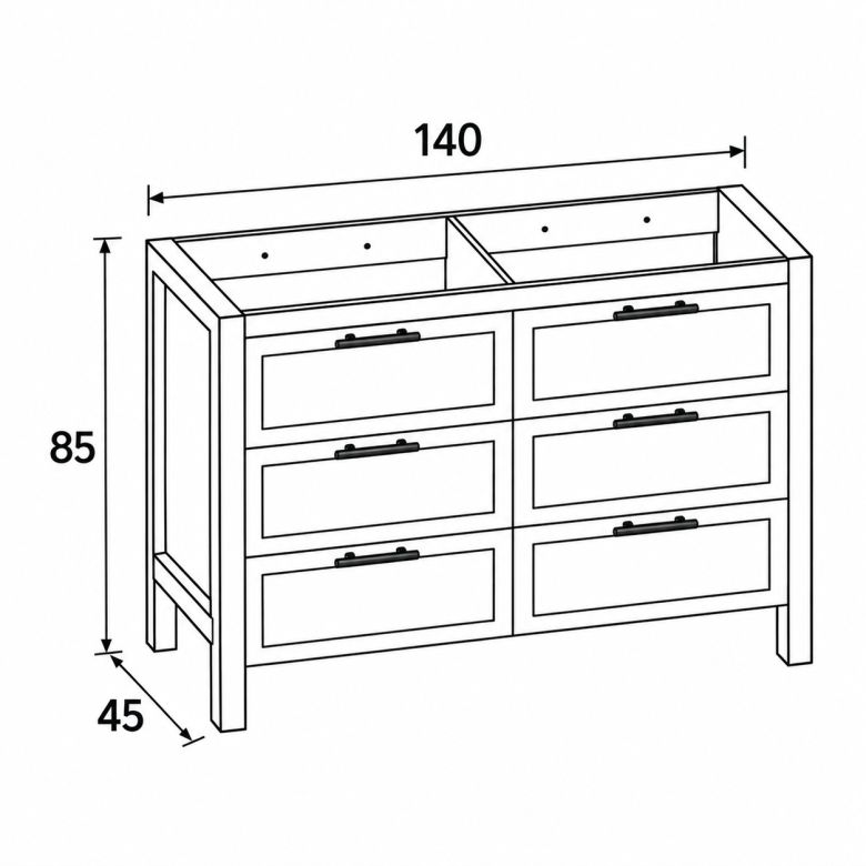Meuble Monceau Vert 140 cm