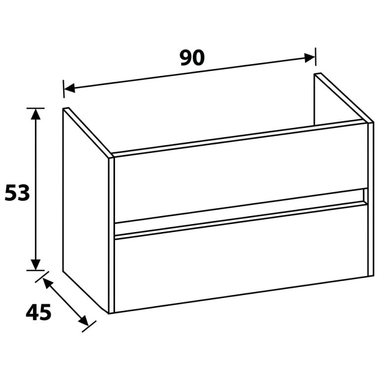 Meuble Koben Gris 90 cm