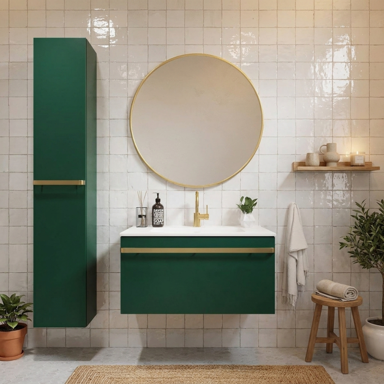 Meuble Palladio vert 80 cm