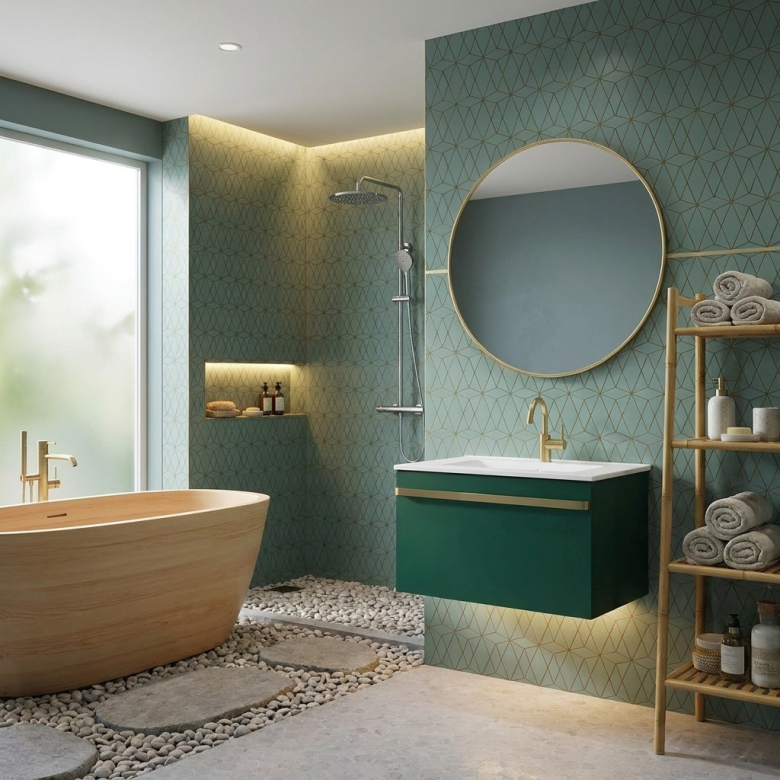Meuble Palladio vert 80 cm
