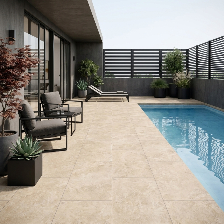 Dalle extérieur Bosa 2.0 beige R11 60x120 cm