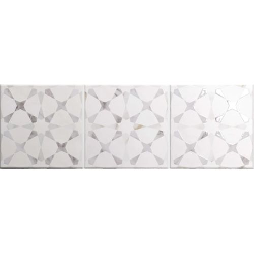 Carrelage sol et mur traditionnel Orcia blanc argenté 15x45 cm