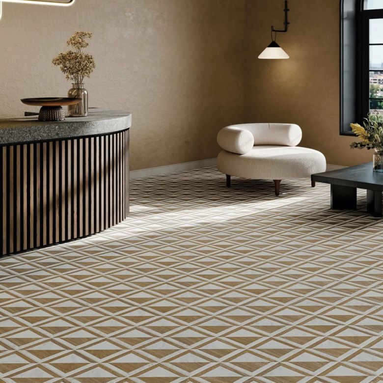 Carrelage sol et mur traditionnel Orcia sable 15x45 cm