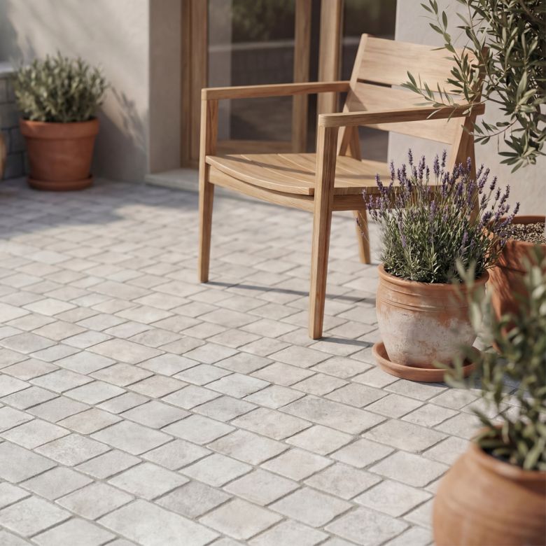Carrelage sol extérieur classique Aurelha gris R11 15x45 cm