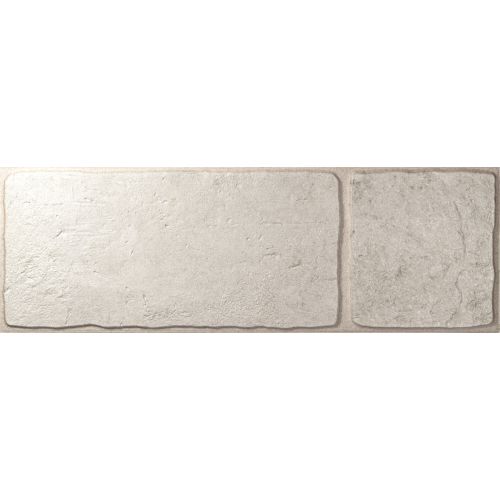 Carrelage sol extérieur classique Aurelha blanc grisé R11 15x45 cm