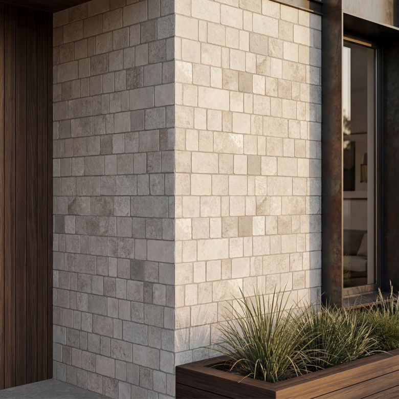 Carrelage effet parementAurelha blanc grisé 15×45cm