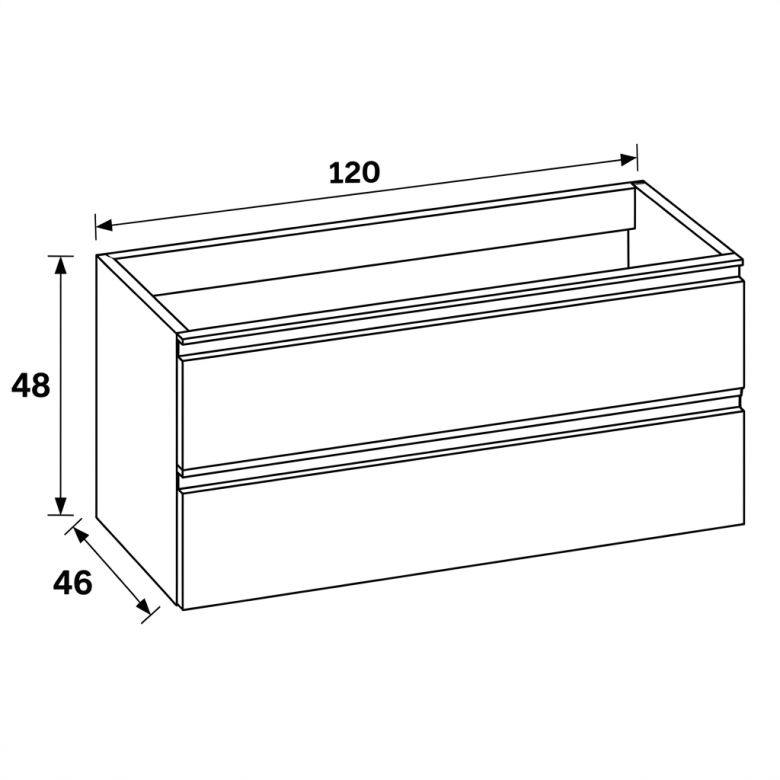 Meuble Kyoto chêne 120 cm - simple vasque