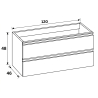 Meuble Kyoto chêne 120 cm - simple vasque