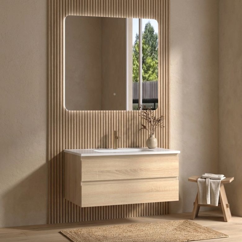 Meuble Kyoto chêne 120 cm - simple vasque