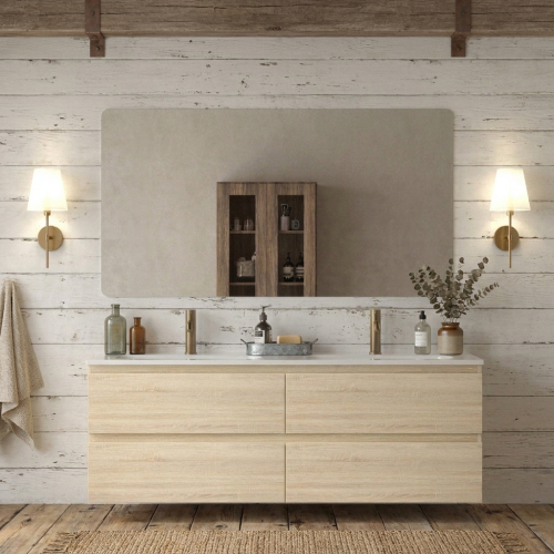 Meuble Kyoto chêne 120 cm - double vasque