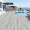 Dalle extérieur effet bois Tahaa gris 2.0 R11 40x120 cm