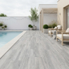 Dalle extérieur effet bois Tahaa gris 2.0 R11 40x120 cm