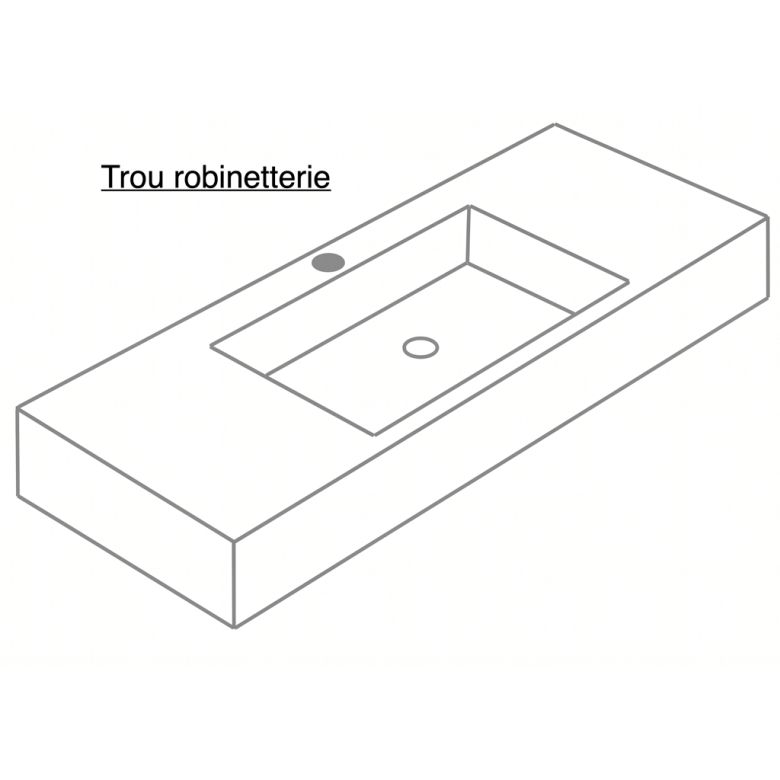 Vasque simple Héliconia centrée