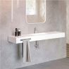Vasque simple Héliconia centrée Soft 120cm Blanc