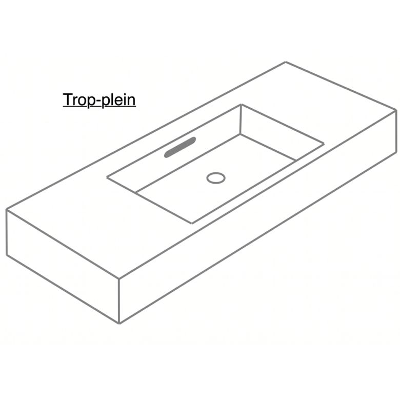 Vasque simple Héliconia centrée