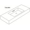 Vasque simple Héliconia centrée