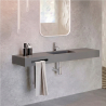 Vasque simple Héliconia centrée Soft 120cm Anthracite