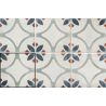 Carrelage sol effet carreaux de ciment Castle alba bleu 1515 cm