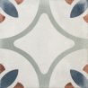 Carrelage sol effet carreaux de ciment Castle alba bleu 1515 cm