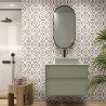 Carrelage sol effet carreaux de ciment Castle alba marron 1515 cm