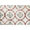 Carrelage sol effet carreaux de ciment Castle alba marron 1515 cm