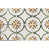 Carrelage sol effet carreaux de ciment Castle alba vert 1515 cm