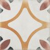Carrelage sol effet carreaux de ciment Castle alba terracotta 1515 cm