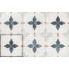 Carrelage sol effet carreaux de ciment Castle mia bleu 1515 cm