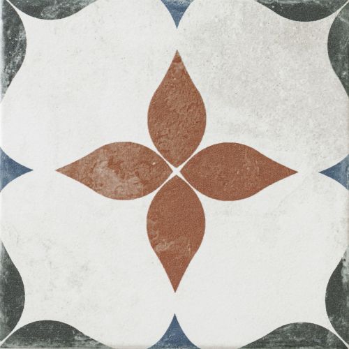 Carrelage sol effet carreaux de ciment Castle mia marron 1515 cm