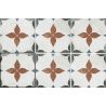 Carrelage sol effet carreaux de ciment Castle mia marron 1515 cm