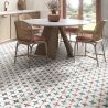 Carrelage sol effet carreaux de ciment Castle mia marron 1515 cm
