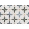 Carrelage sol effet carreaux de ciment Castle mia vert 1515 cm